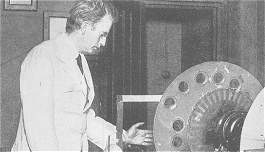 John Logie Baird checking equipment