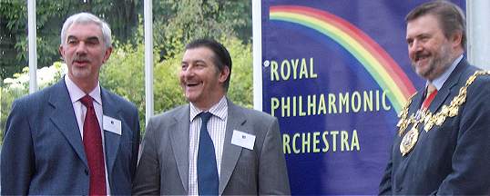 RPO manager, Robert Trory SM Music Director & Steve Bullock Mayor of Lewisham - 30/06/04